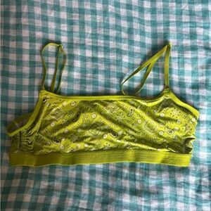 Stylish Lime Green Women's Bralette: lounge bra